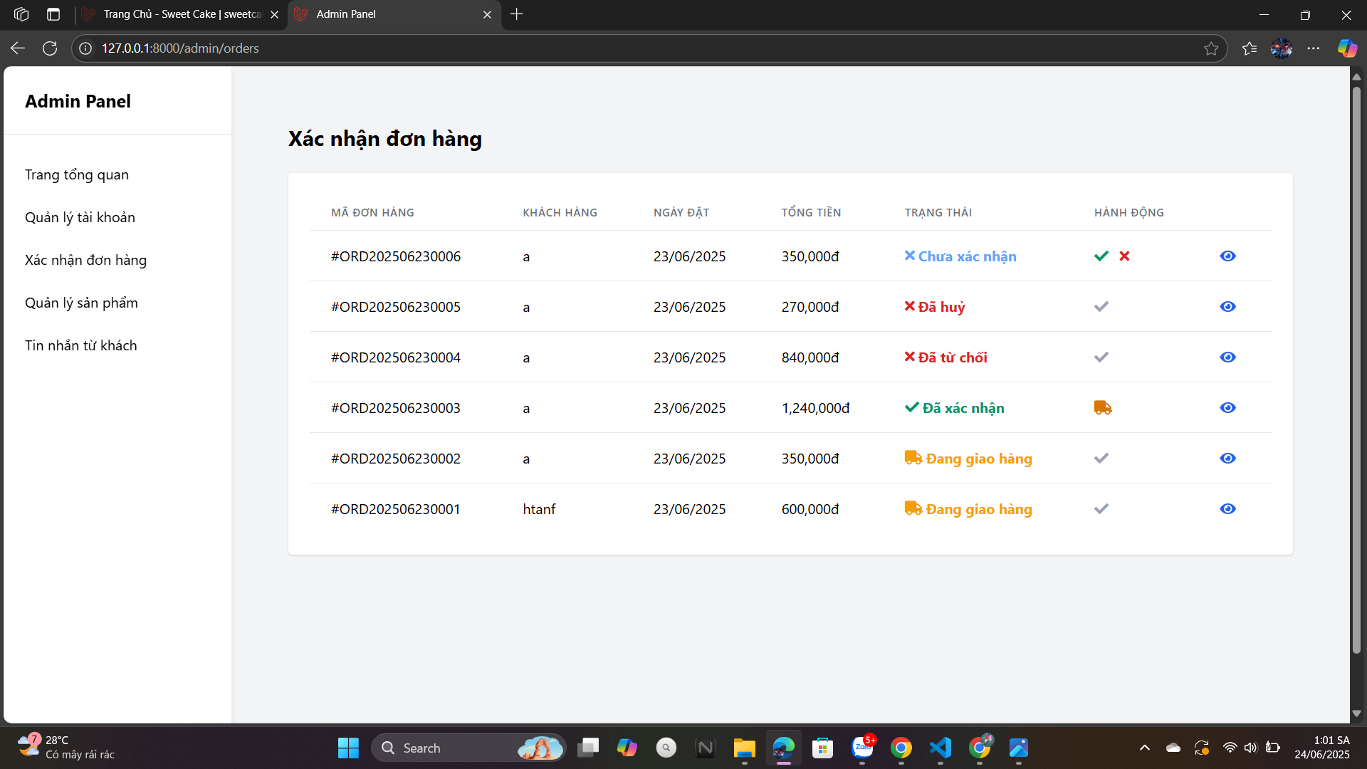 Order List